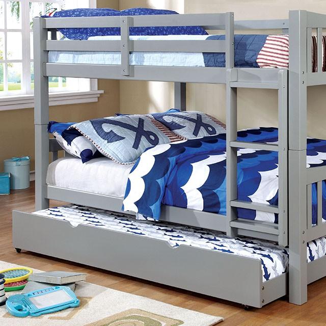 Cameron Gray Full/Full Bunk Bed Half Price Furniture