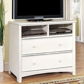 Corry White Media Chest Half Price Furniture