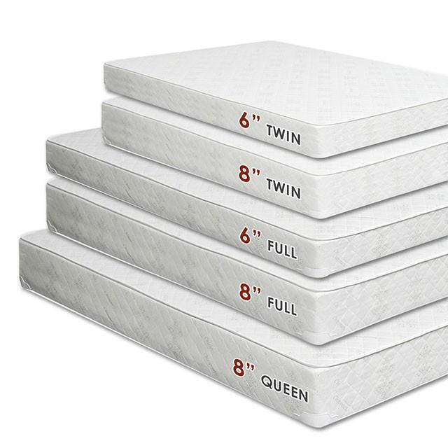 Daisy White 8" Bunkie Board Combo Mattress, Queen Half Price Furniture