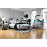 DAPHNE Gray E.King Bed Half Price Furniture