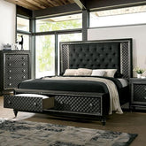 Demetria Metallic Gray E.King Bed Half Price Furniture