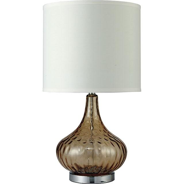 Donna Amber 15"H Glass Amber Table Lamp Half Price Furniture