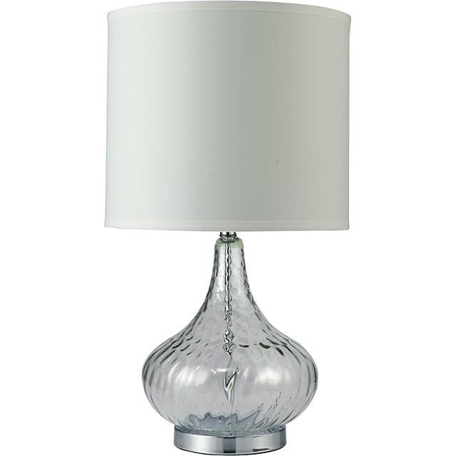 Donna Clear 15"H Glass Clear Table Lamp Half Price Furniture