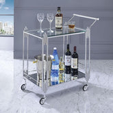 Ebba Chrome Serving Carts Half Price Furniture