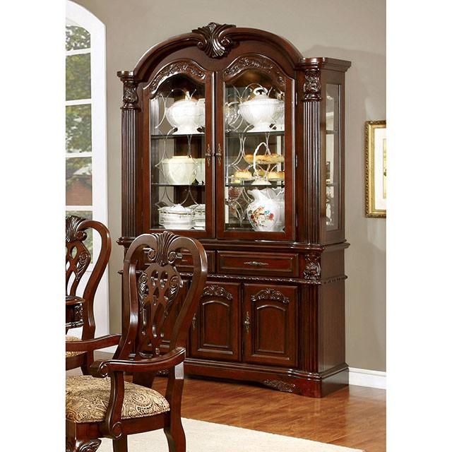 ELANA Brown Cherry Hutch & Buffet, Cherry Half Price Furniture