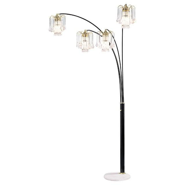 Elouise Black/Gold Arch Lamp Half Price Furniture