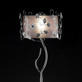 Elva Silver/Chrome Floor Lamp, Double Shade Half Price Furniture