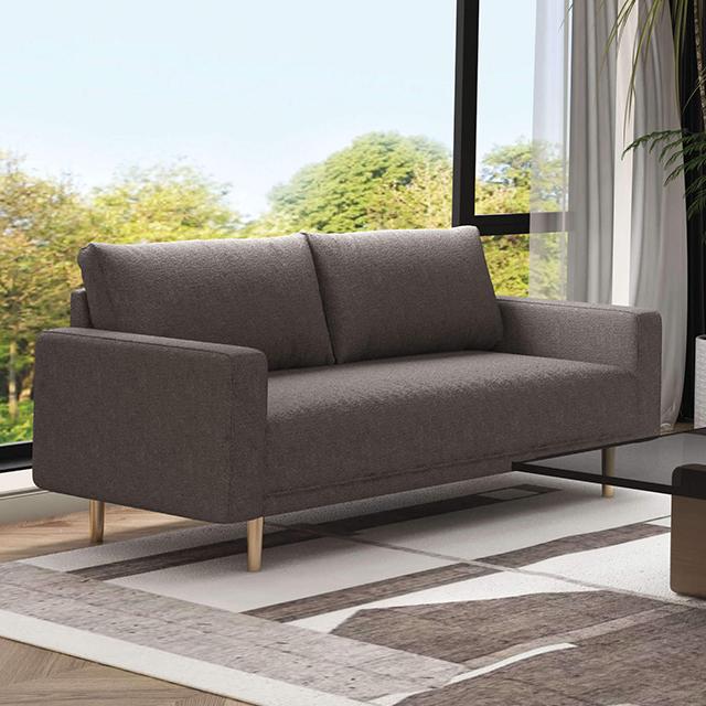 ELVERUM Loveseat, Charcoal Gray Half Price Furniture