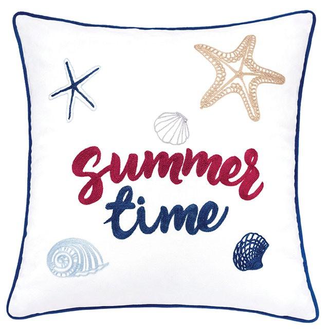 Emmie White 20" X 20" Pillow, Summer Time Half Price Furniture