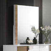 ERLANGEN Mirror, White/Natural Half Price Furniture