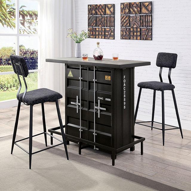 ESDARGO Bar Ht. Table w/ LED Light Half Price Furniture