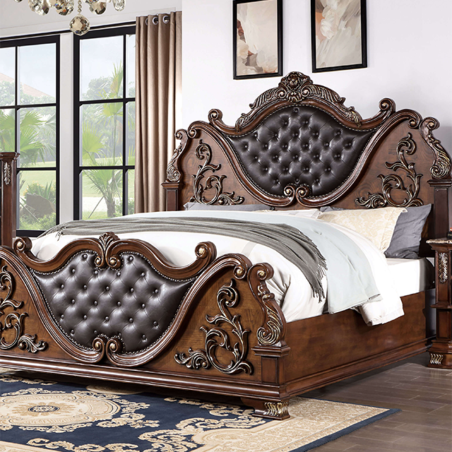 ESPARANZA Cal.King Bed, Brown Cherry Half Price Furniture