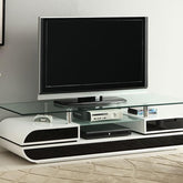 Evos Black/White 63" TV Console Half Price Furniture