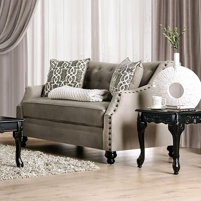 Ezrin Light Brown Love Seat Half Price Furniture