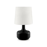 Farah Black 17"H Matte Black Table Lamp Half Price Furniture