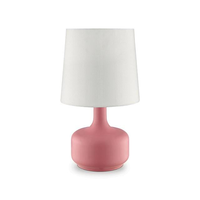 Farah Pink 17"H Matte Pink Table Lamp Half Price Furniture