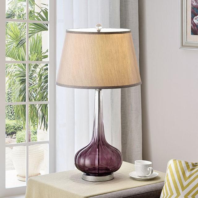 Fay Purple 30"H Table Lamp Half Price Furniture