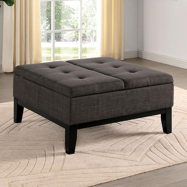 FAZIO Storage Ottoman, Gray Half Price Furniture