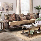 Fletcher Brown/Tan Sofa Half Price Furniture