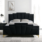 FLORIZEL Cal.King Bed, Black Half Price Furniture