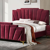 FLORIZEL Cal.King Bed, Red Half Price Furniture