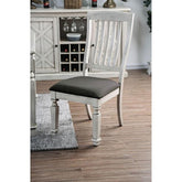 Georgia Antique White/Gray Side Chair (2/CTN) Half Price Furniture