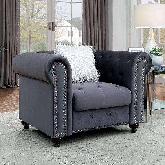 GIACOMO Chair, Gray Half Price Furniture