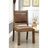 GIANNA Rustic Pine/Brown Side Chair (2/CTN) Half Price Furniture