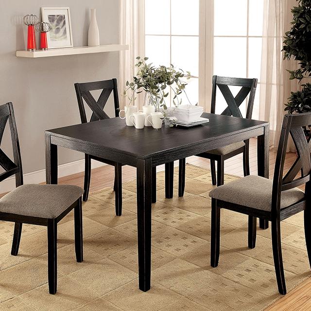 GLENHAM Brushed Black/Gray 5 Pc. Dining Table Set Half Price Furniture