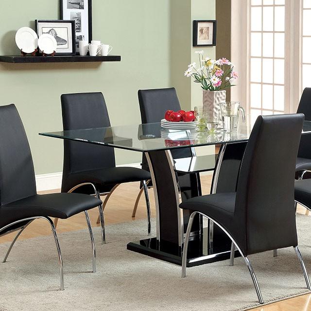 Glenview Black Dining Table Half Price Furniture