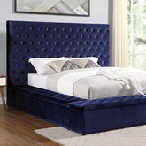 GOLATI Cal.King Bed, Blue Half Price Furniture