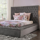 GOLATI E.King Bed, Gray Half Price Furniture