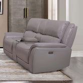 GORGIUS Power Loveseat, Light Gray Half Price Furniture