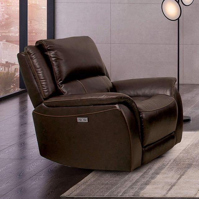 GORGIUS Power Recliner, Espresso Half Price Furniture