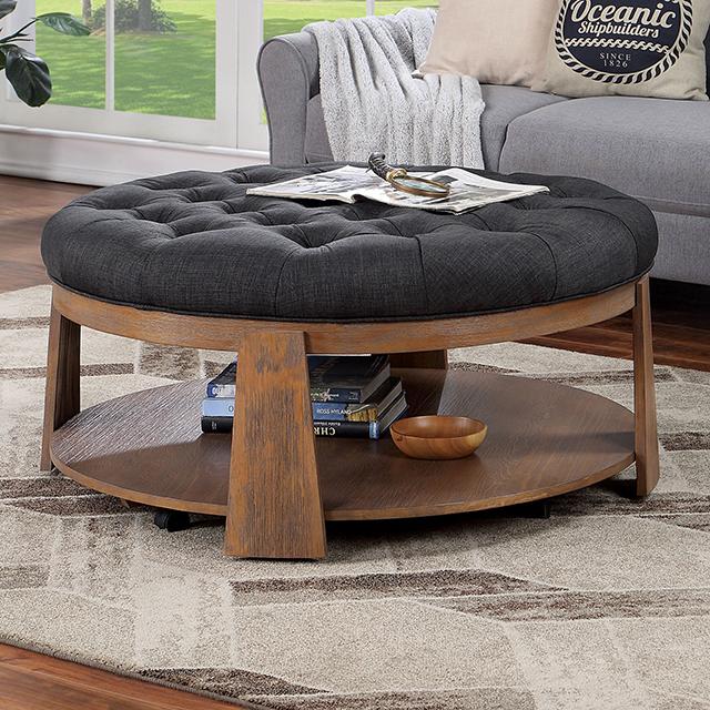 GUIS Round Coffee Table, Dark Gray Half Price Furniture