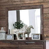 Hankinson Rustic Natural Tone Mirror Half Price Furniture