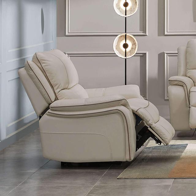 HENRICUS Glider Recliner, Beige Half Price Furniture