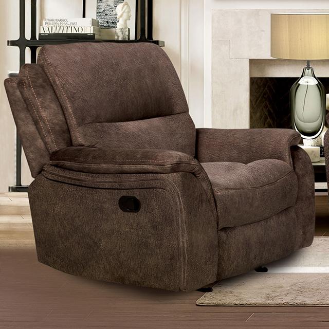 HENRICUS Glider Recliner, Dark Brown Half Price Furniture