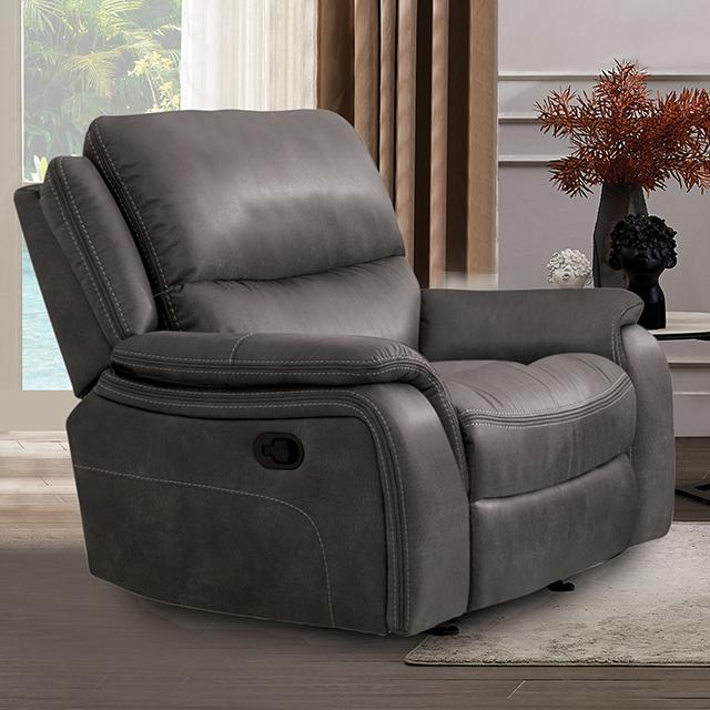 HENRICUS Glider Recliner, Dark Gray Half Price Furniture