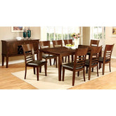 HILLSVIEW I Brown Cherry 78" Dining Table w/ 18" Leaf Half Price Furniture