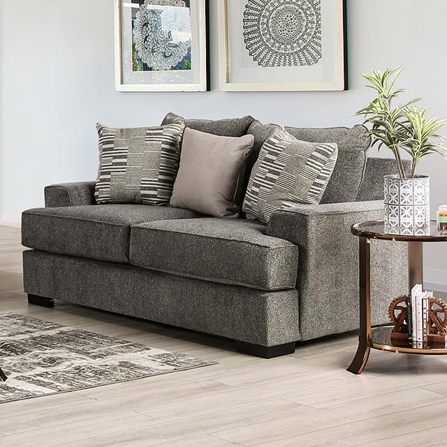 HOLBORN Loveseat, Gray Half Price Furniture