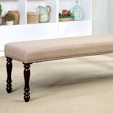 HOLCROFT Antique Cherry/Beige Bench Half Price Furniture