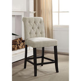 Izzy Beige/Antique Black Counter Ht. Chair, Ivory (2/CTN) Half Price Furniture