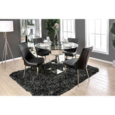 Izzy Chrome Round Dining Table Half Price Furniture