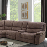 JEROMINUS Sectional, Dark Brown Half Price Furniture