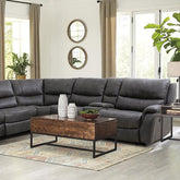 JEROMINUS Sectional, Dark Gray Half Price Furniture