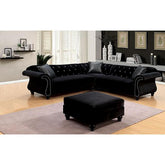 JOLANDA II Black Sectional, Black Half Price Furniture