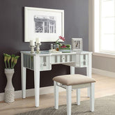 Joyce White Vanity w/ Stool Half Price Furniture