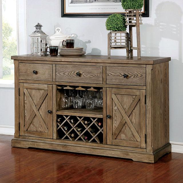 Julia Light Oak Server Half Price Furniture