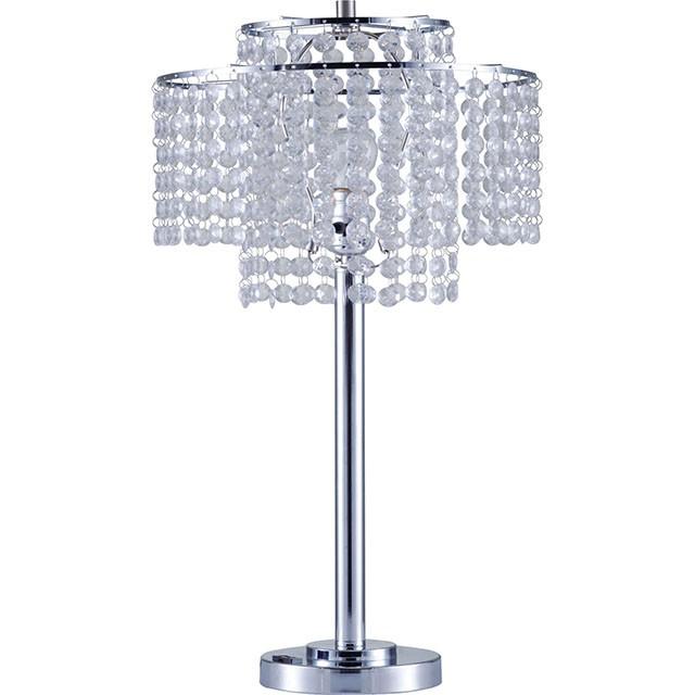 Kaitlyn Chrome 12"H Crystal Chrome Table Lamp Half Price Furniture